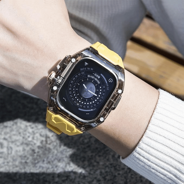Dark Case + Yellow Strap