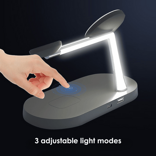 LumenStation™ 5-in-1 Wireless Charger - built-in light!
