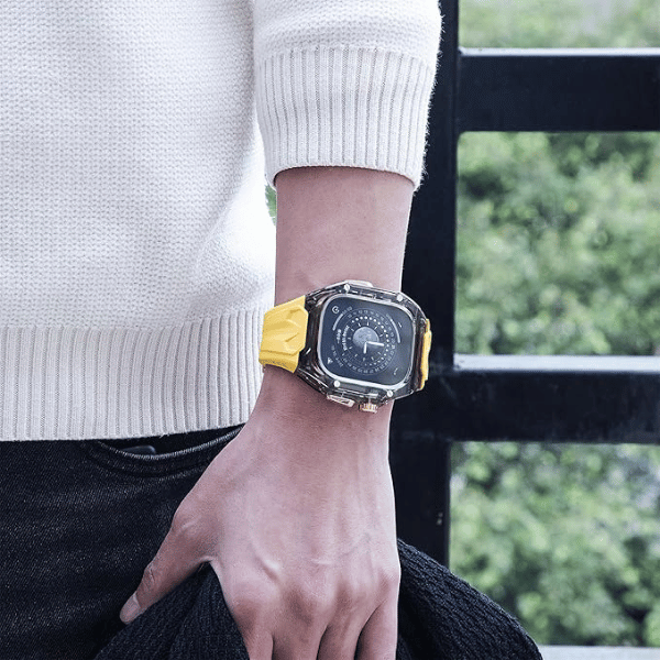 Dark Case + Yellow Strap