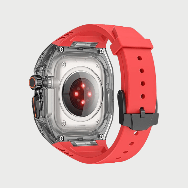 Dark Case + Red Strap