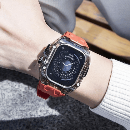 Dark Case + Red Strap