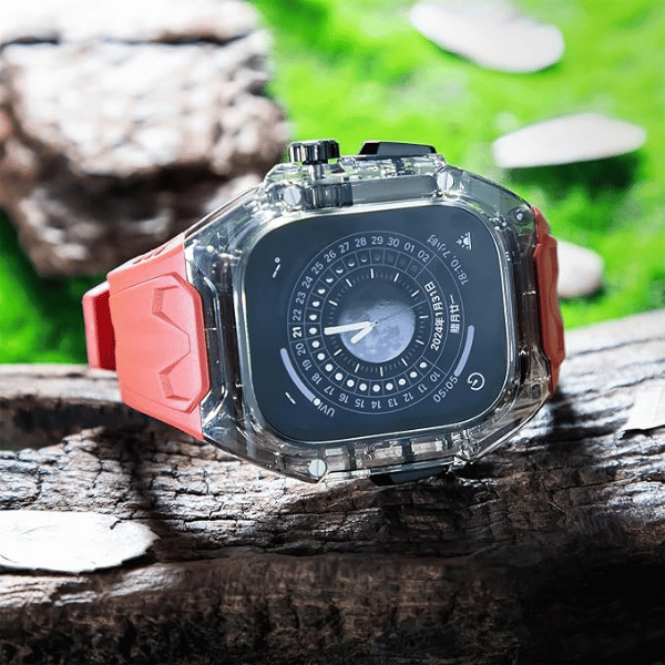 Dark Case + Red Strap