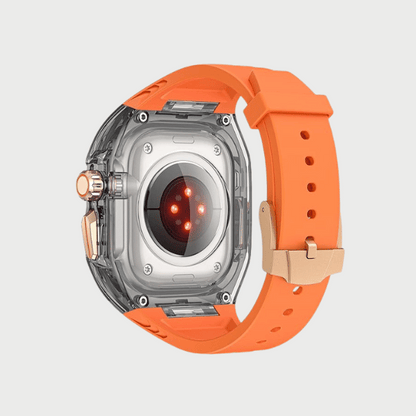 Dark Case + Orange Strap