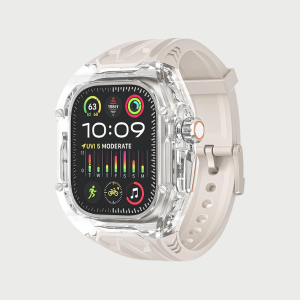 Clear Case + White Strap