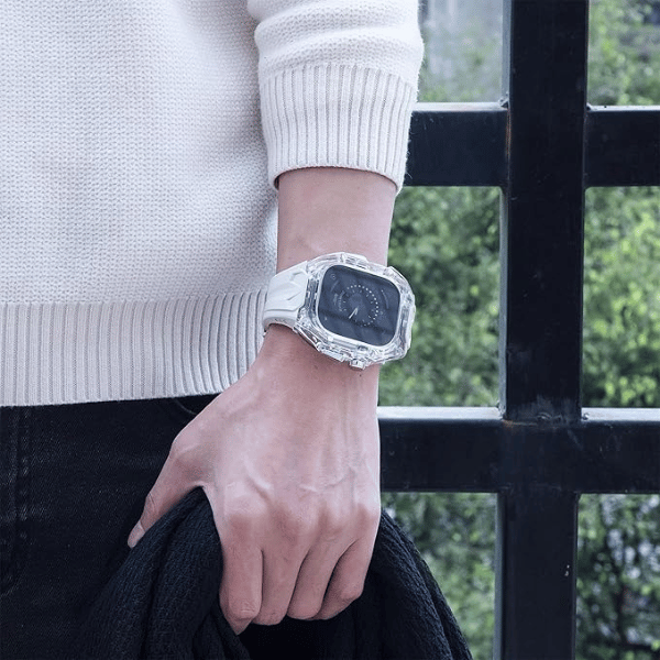Clear Case + White Strap