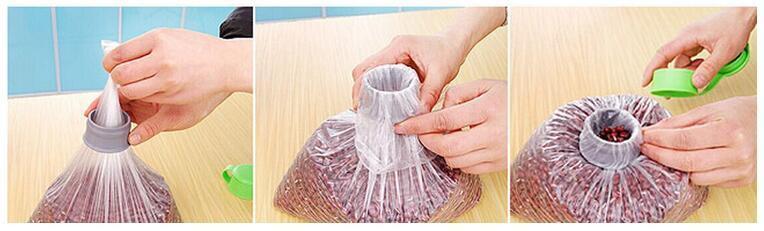 Airtight Sealer Reusable Plastic Bag Cap